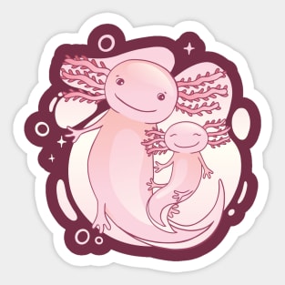 Cute Axolotl Drawing Sticker